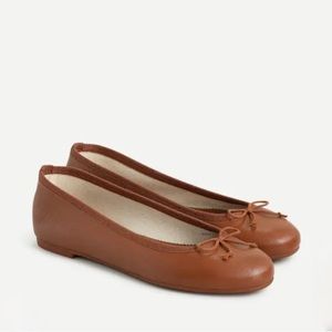 NWT! J.Crew Classic Unstructured Leather Ballet Flats